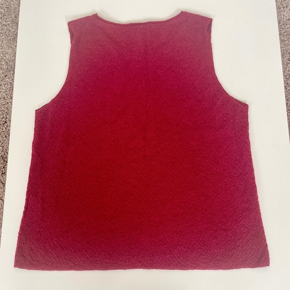 Y2k 90’s Eileen Fisher Knitted Top Italian Yarn Maroon Sz‎ M Minimalist Iconic - Picture 5 of 11